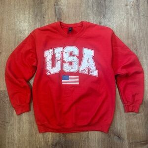 Gildan Red USA Women’s Sweatshirt